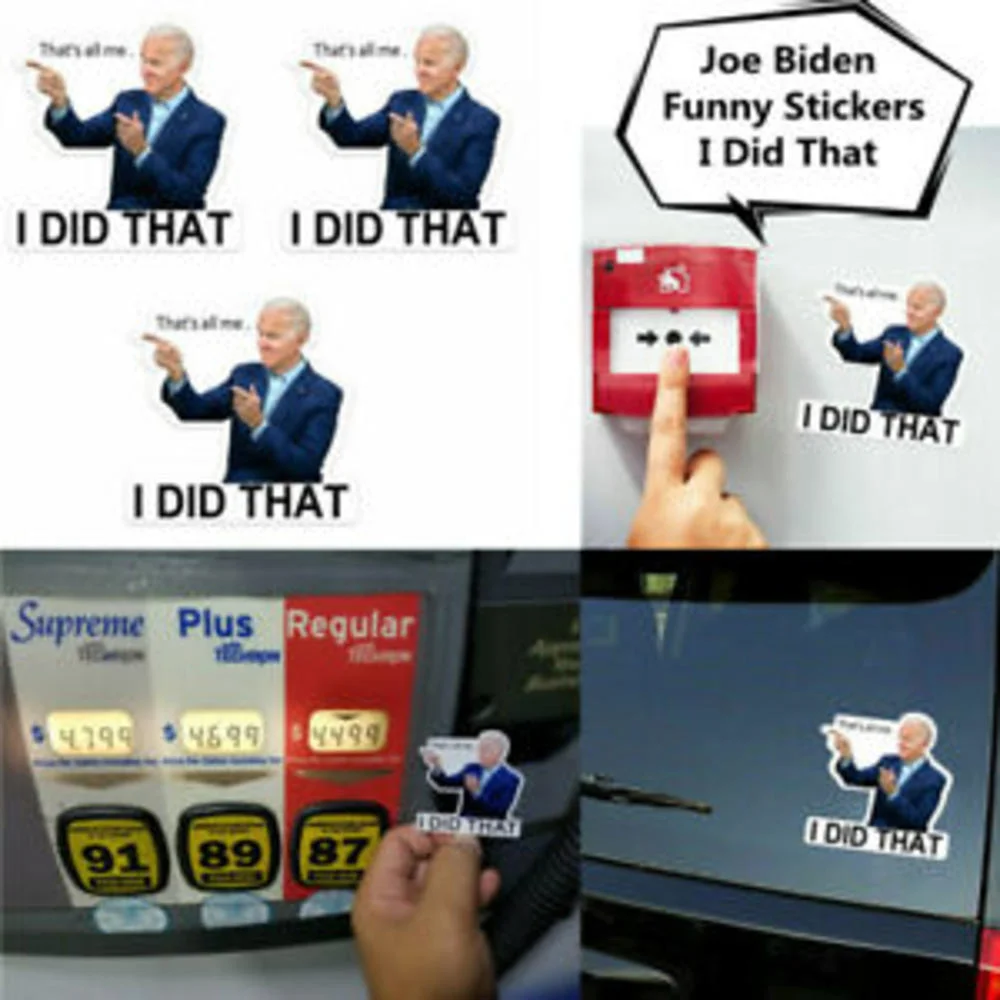 

10pcs Joe Biden Funny Stickers That's All Me I Did That Pointed To Your Left Funny Stickers Biden Funny Wall Sticker