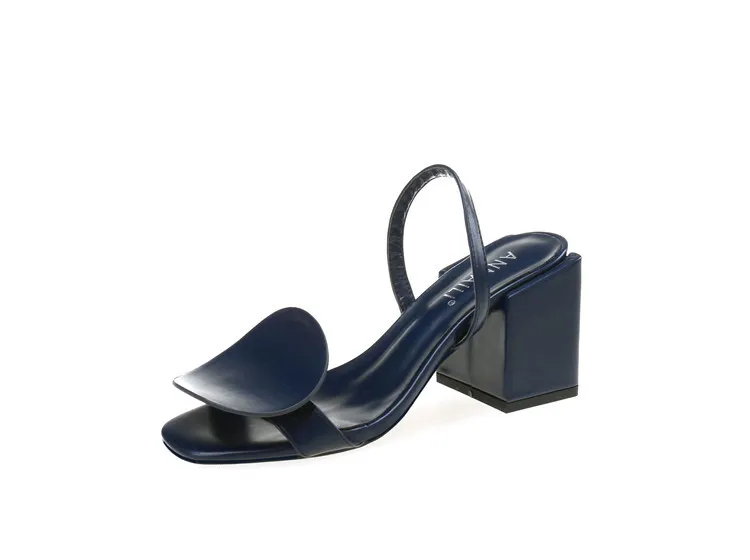 

2021 Summer New Style Square Heel Sandals Women's Roman Square Round Heel Trend Women's Leather Gladiator Sandals Heels Women