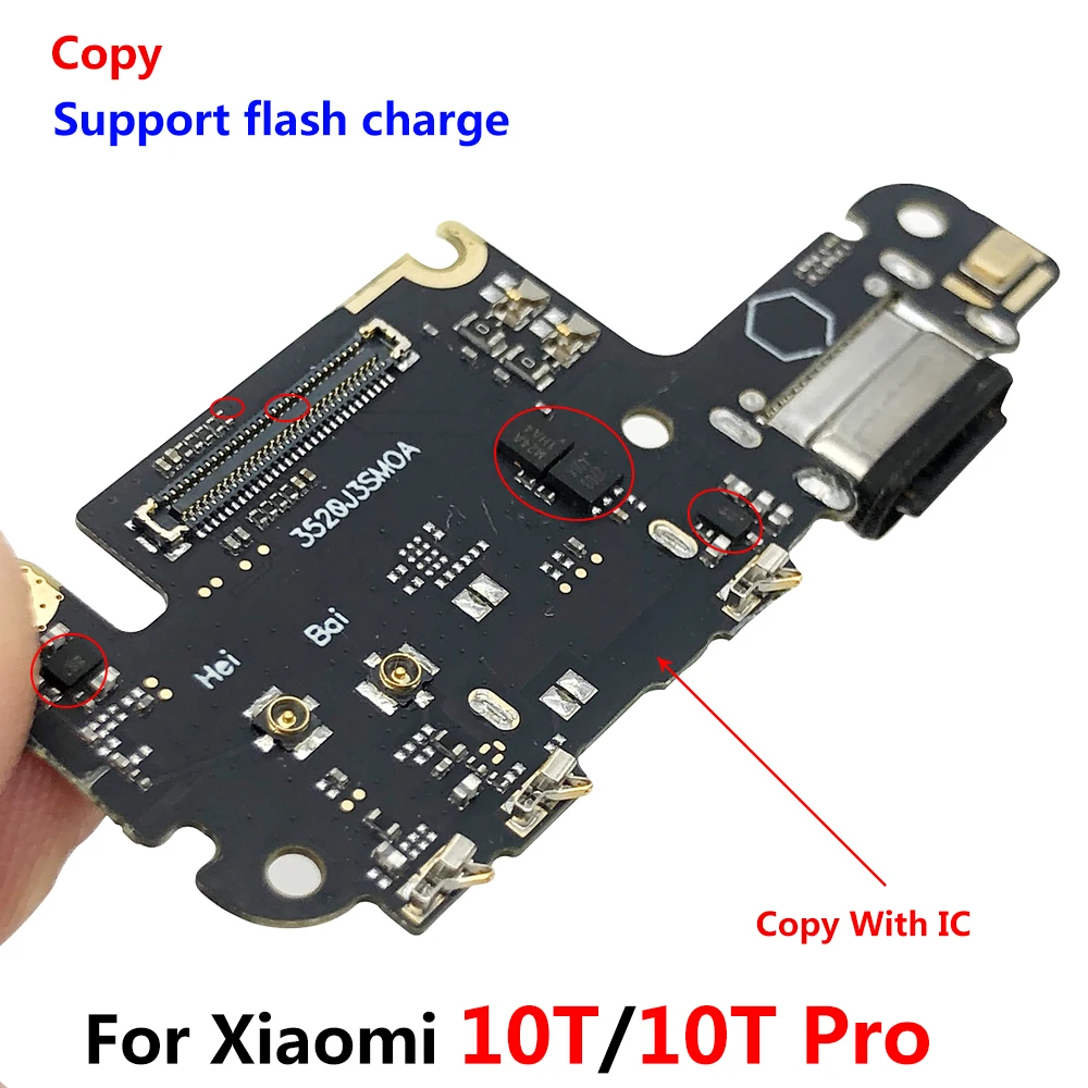 

Новая плата зарядного устройства PCB Flex r Xiaomi Mi 10T Mi10T Pro USB-порт коннектор док-станция зарядный ленточный кабель копия с IC