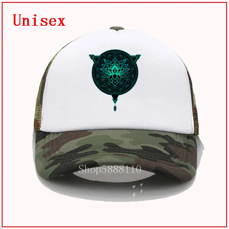 Бейсболка Мужская/женская с цветком лотоса Кепка От Солнца в геометрическом