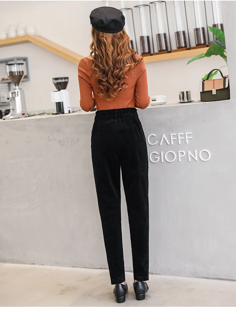 Women Corduroy Pants Vintage Casual Warm Woman Corduroy Trousers Loose Harem Pant S-5XLPlus Size Autumn Winter New Fashion