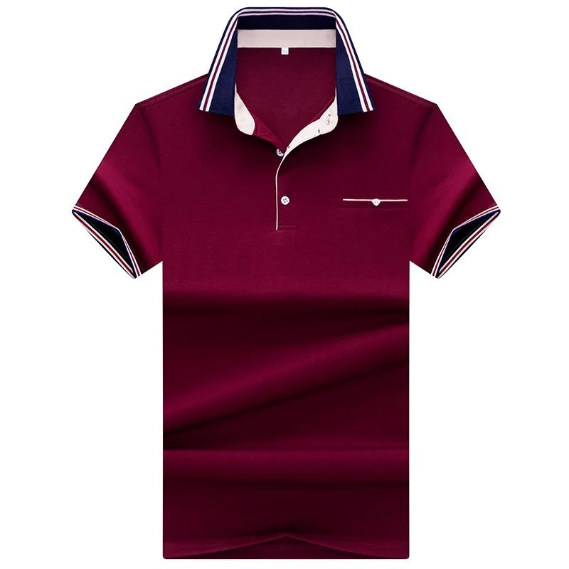 Burgundy Pocketstyle Hollirtiger, поло, мужская рубашка с мультяшной вышивкой, Мужская одежда, хлопок, черный, белый, красный, Джерси - Цвет: Burgundy Pocketstyle