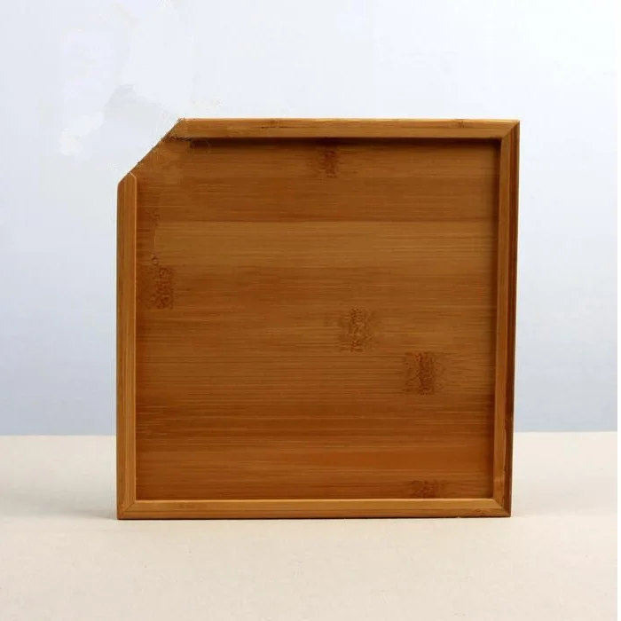 Бамбуковый поднос для хранения столовых приборов квадратный кухонный поддон