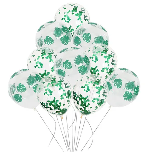 10pcs Green Balloons Confetti balloons Set Chrome ballon Birthday deco Party Wedding Decoration Wedding Anniversary globals Metallic - Цвет: 10pcs