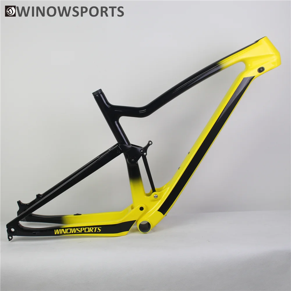 

Winowsports full suspension carbon mtb frame 29er carbon mountain cross country frame 142*12mm high end carbon MTB frame FS829