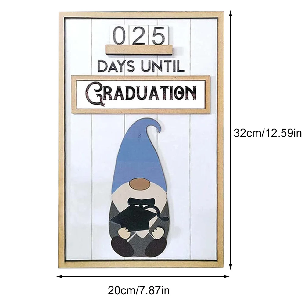 Calendar Gnome Door Sign House Number Holiday Countdown Tool Family Logo Wooden Ornament Decorations Christmas Thanksgiving |