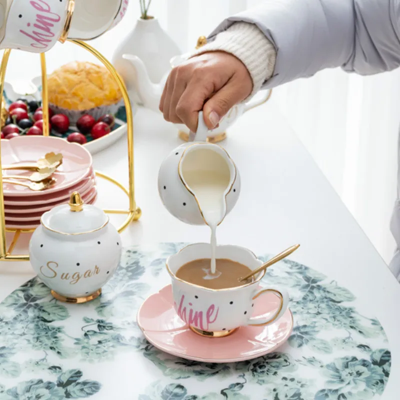 Портативная керамическая кофейная чашка европейские маленькие Роскошные чашки