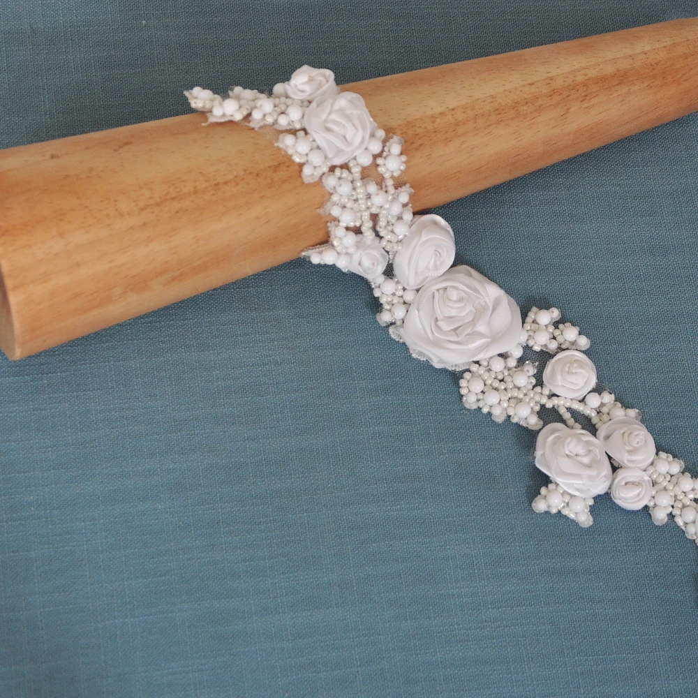 Свадебные аксессуары Цветочный бисер кристалл жемчуг свадебный пояс для