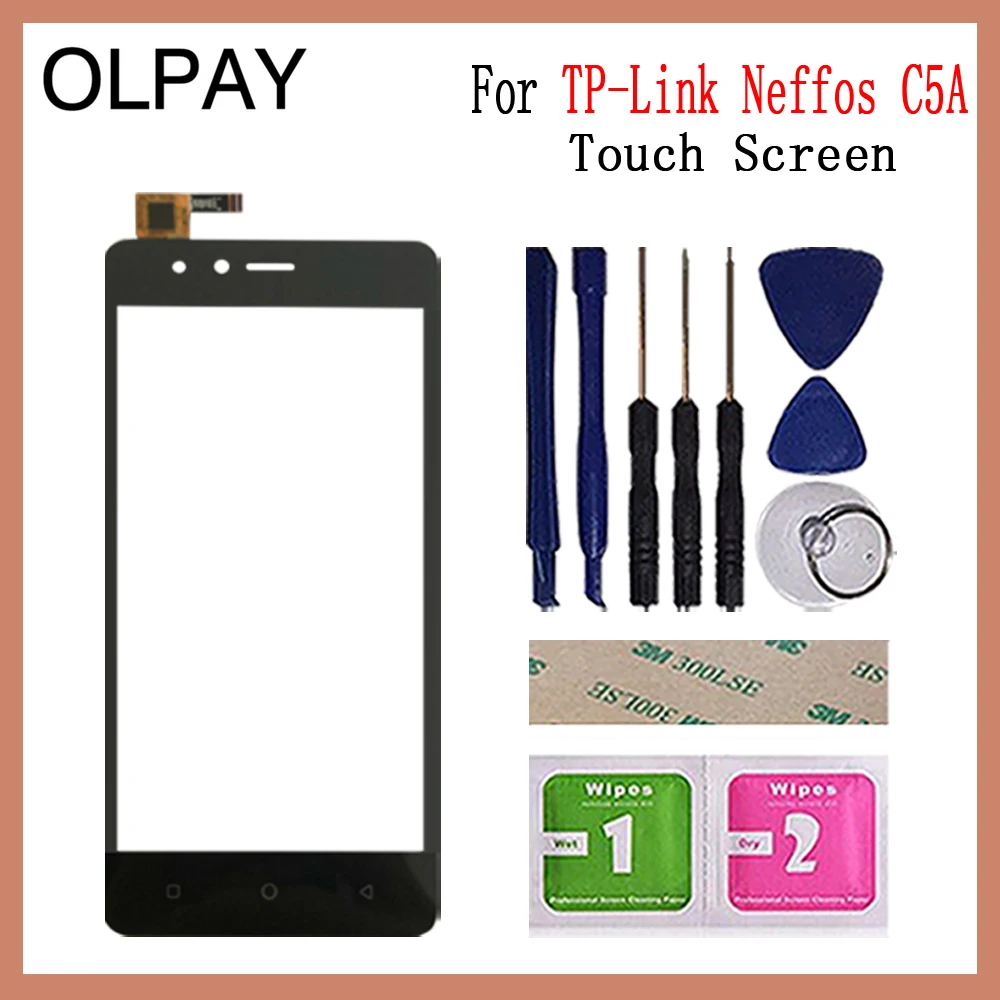 C5A Black Tools OLPAY мобильный телефон сенсорный экран для TP-Link Neffos C5 C5A C5L C5 MAX сенсорный экран стекло дигитайзер панель объектив сенсор ремонт - Цвет: C5A Black Tools