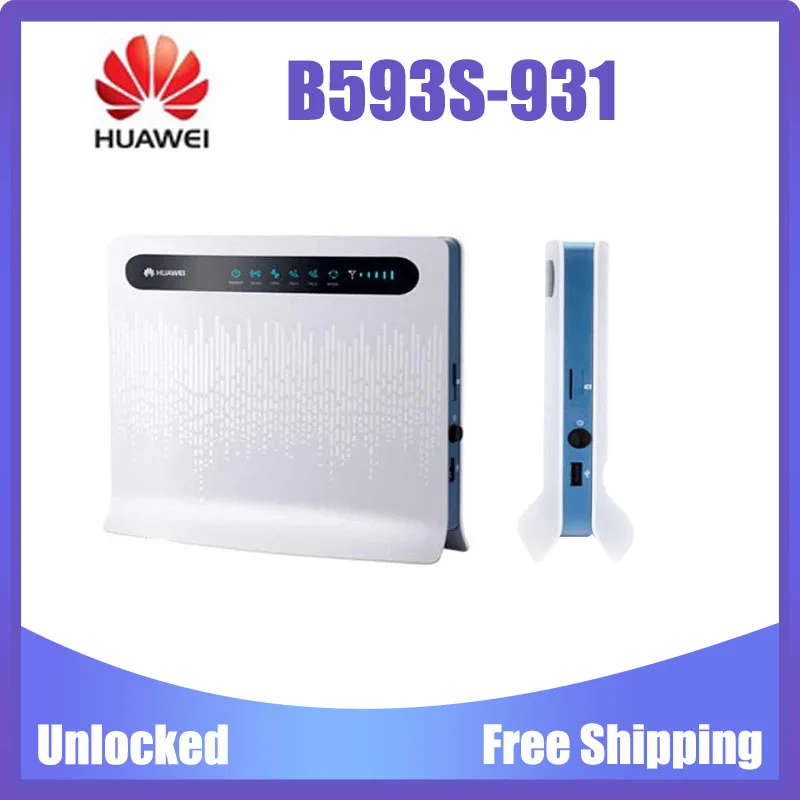 

Unlocked New Huawei B593 B593S-931 B593S-22 4G Industrial WiFi Router Support 4G LTE TDD FDD 800/900/1800/2100/2600 MHz
