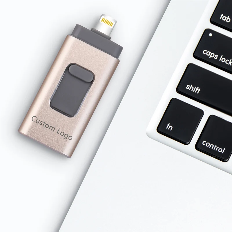 

Custom Logo Pendrive 128GB 3 in1 iPhone USB Flash Drive OTG 32GB 3.0 Cle Usb Flash Drive 64GB For for iPhone /Android/Tablet PC