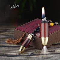 sandalwood lighter creative multi function mini portable high end gift lighter with lamp fashion pendant smoking accessories