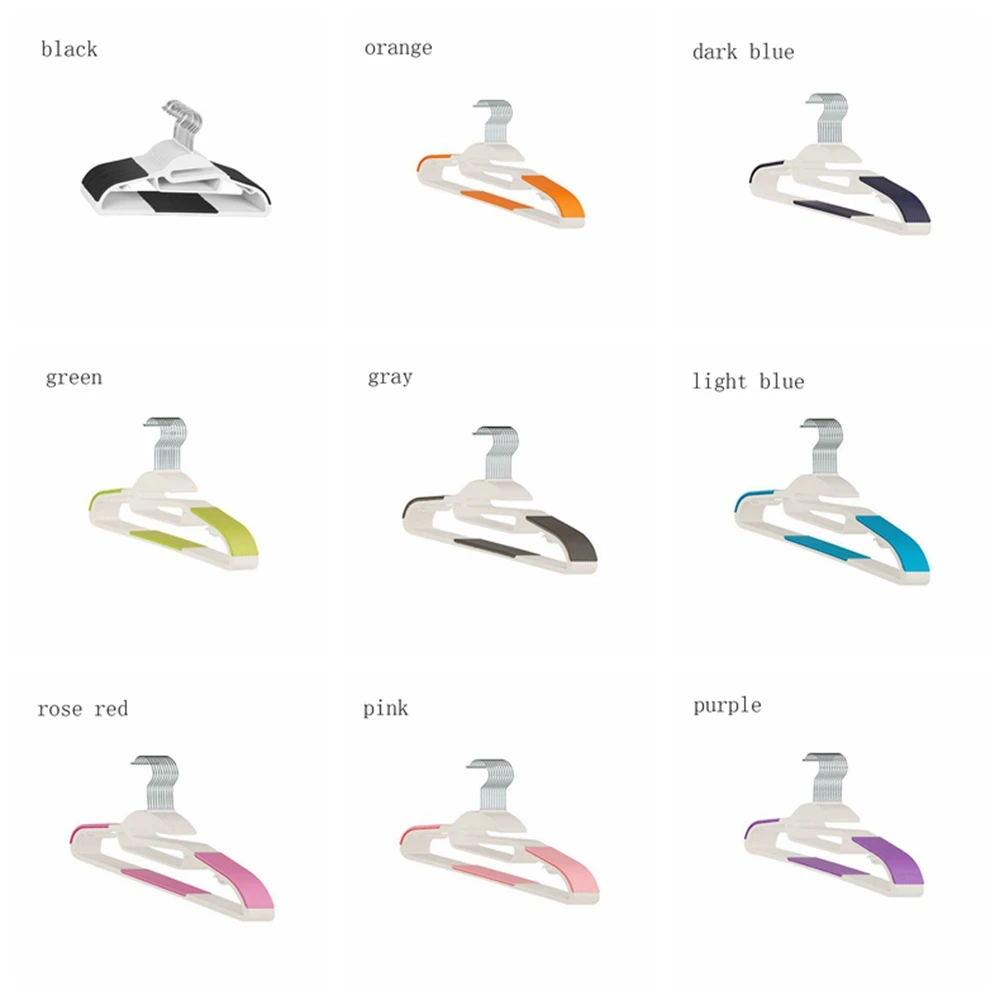 

Adult Non-Slip Silicone Plastic Slim Coat Clothes Trouser Hangers Wardrobe Bar