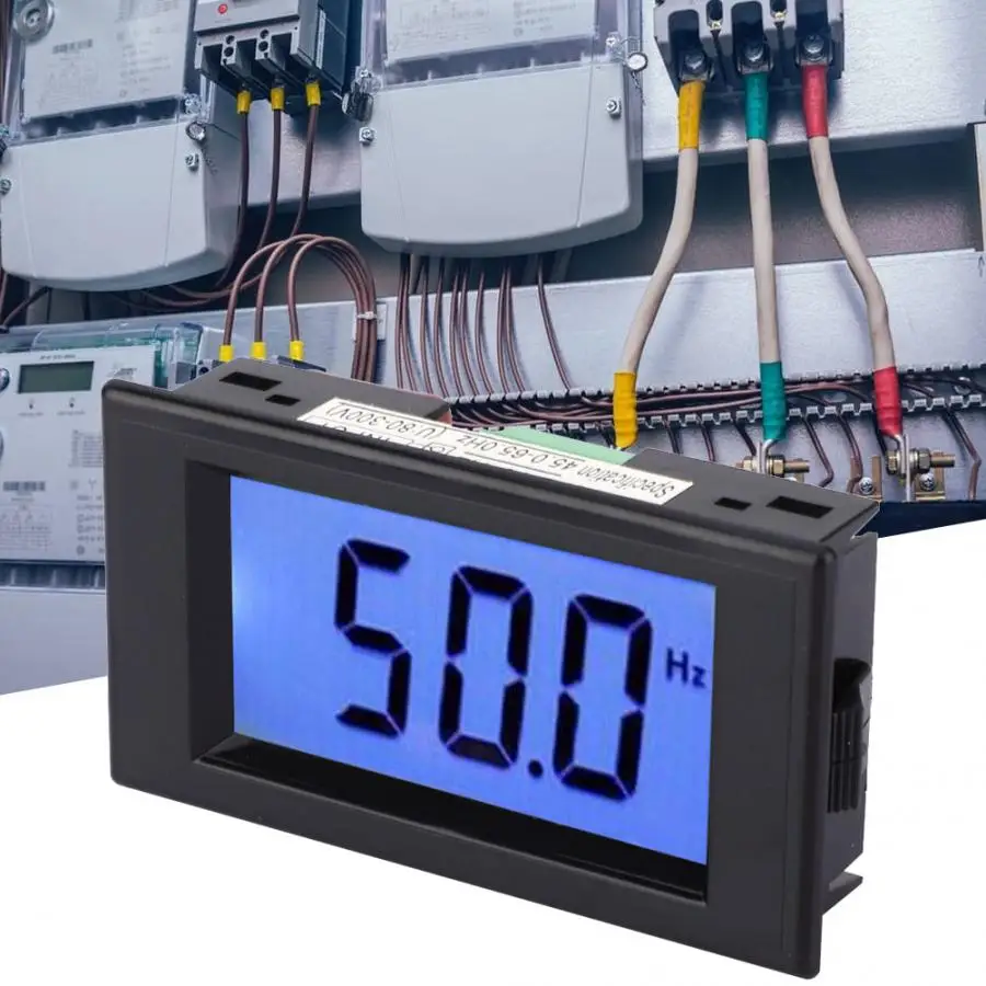 D69 HZ цифровой Дисплей частотомер 10 199 9 Гц на рост от 80 до 300V AC с ЖК дисплей Экран