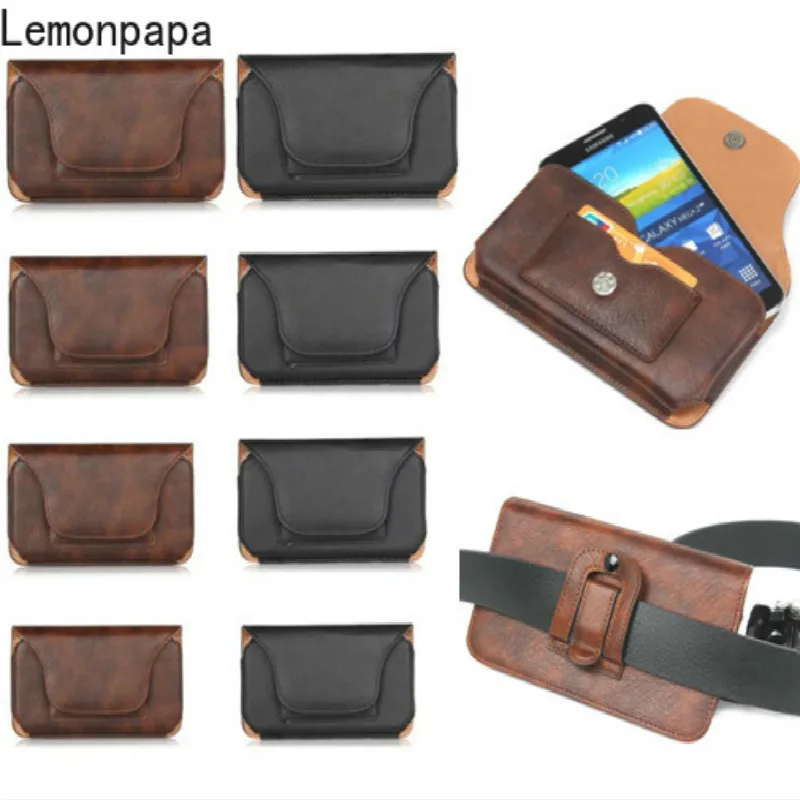 

Universal Waist Bag Pouch for Iphone 12 11 Pro Max Retro Luxury Leather Phone Case for Samsung Huawei Xiaomi Phone Case Bag