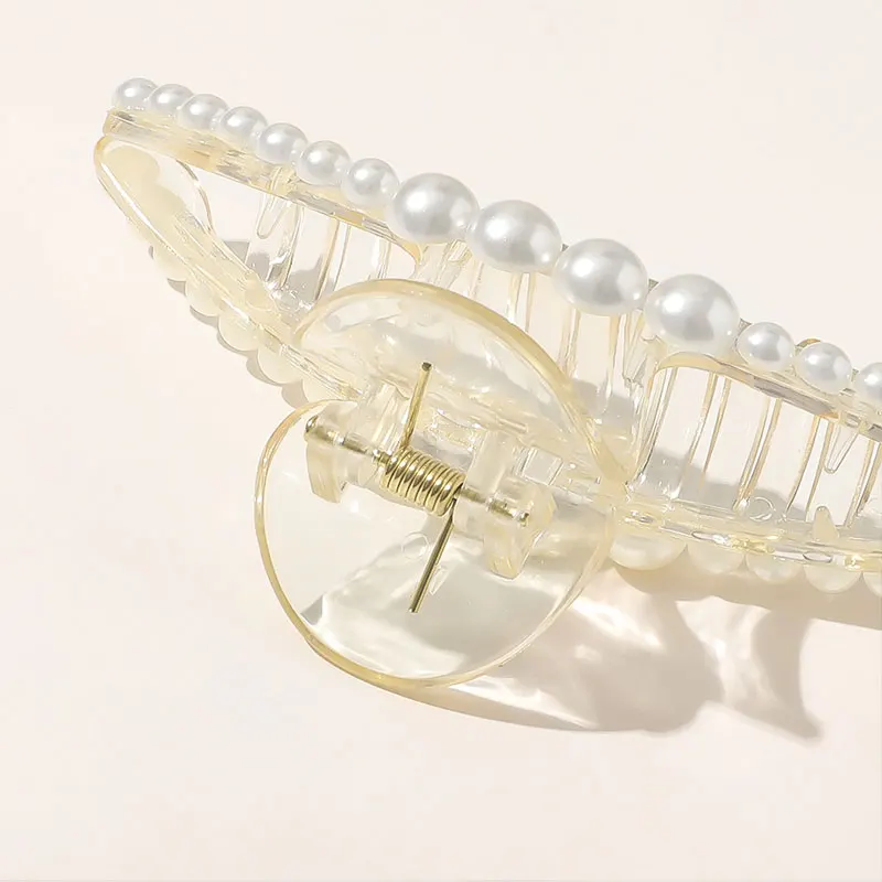 Женская заколка краб с жемчугом 1 шт.| |