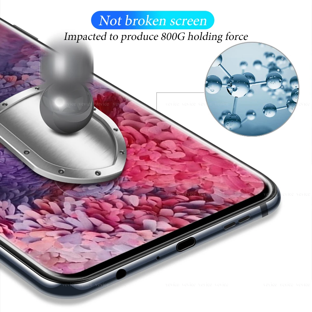 Защитное закаленное стекло HD для Samsung Galaxy S20 Ultra круглая изогнутая Защитная пленка