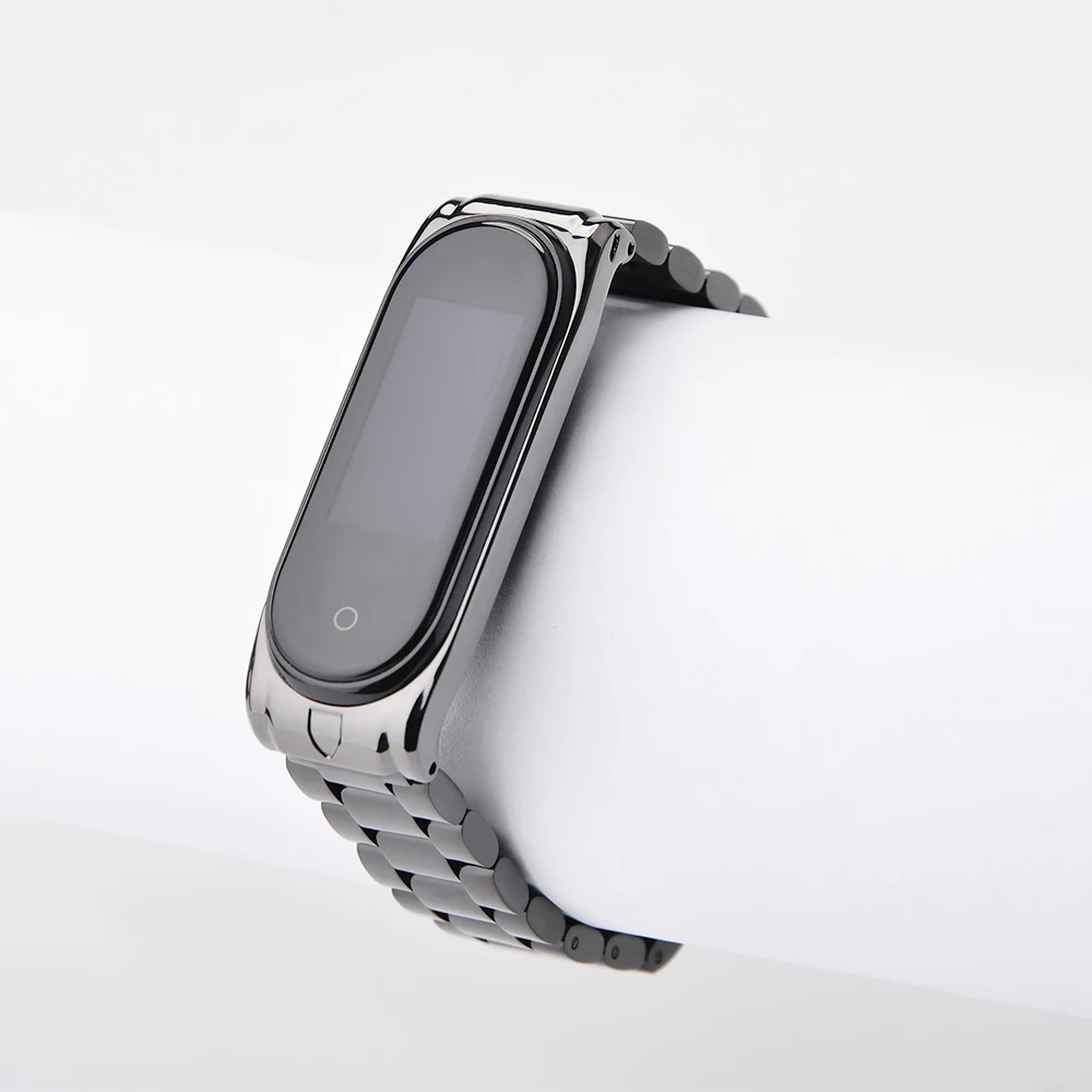 Ремешок для смарт часов XiaoMi Mi Band 4 металлический браслет из нержавеющей стали 5 3 2