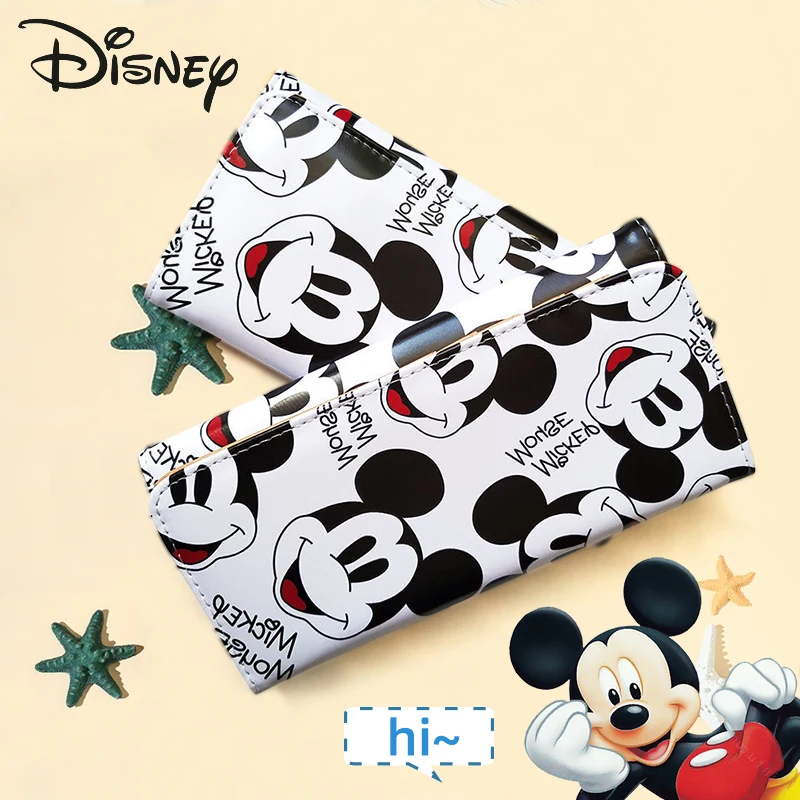

Disney New Cartoon Mickey Lady Wallet Long PU Folding High Quality Multi-Card Slots Large Capacity Fashion Trend Ladies Wallet