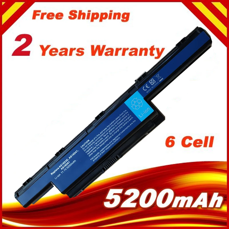 Аккумулятор 5200 мАч для Acer Aspire V3 771G 4741 5551 5552 5552G 5551G 5560 5560G 5733 5741 AS10D31 AS10D51 AS10D61 AS10D71