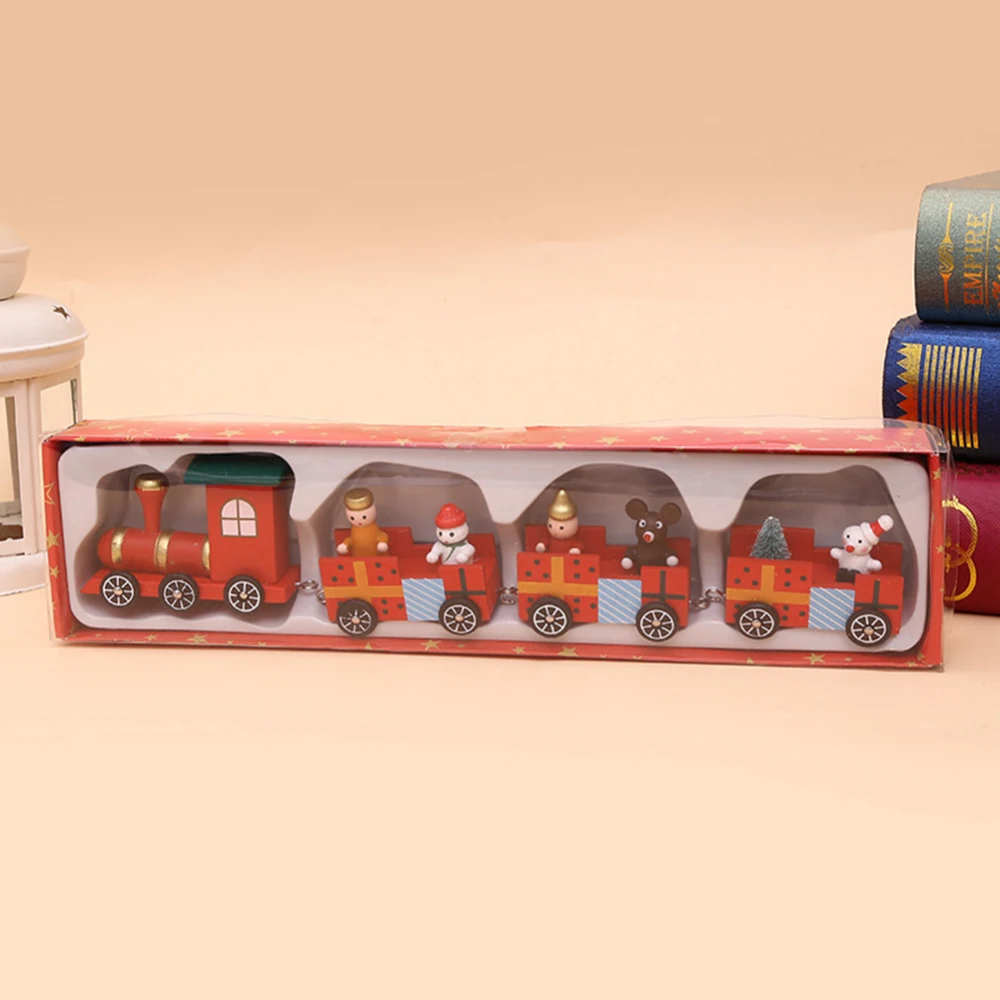 New Wood Train Christmas Decoration For Children Birthday Year Gift Home Festival Decor Supplies | Дом и сад