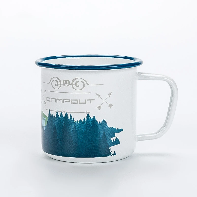 

Enamel camping cup 300ml color metal enamel coffee tea cup Camping Backpack fishing picnic