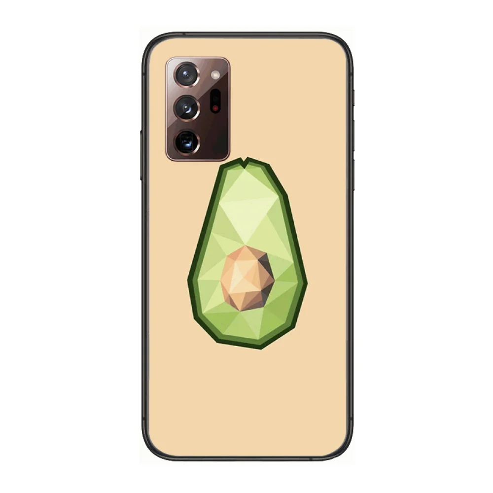 

Avocado Phone Case cover hull For SamSung note20 10 9 8 4 pro plus black prime soft bumper Transparent