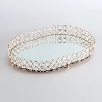 wedding dessert crystal tray cosmetic storage snacks plate candy holder home hotel party desktop decoration