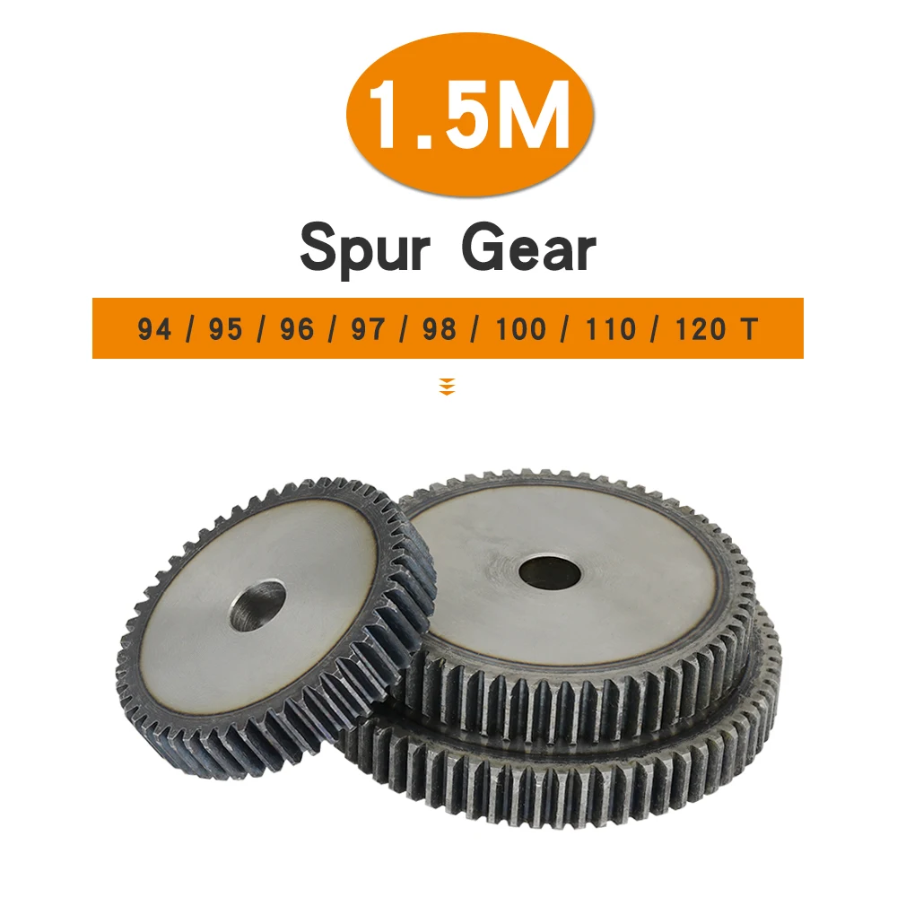Spur Gear 1.5M-94/95/96/97/98/100/110/120 Teeth SC45# Carbon Steel Material Cylindrical Gear High Frequency Quenching Teeth