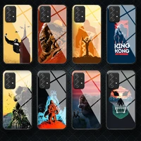 gorilla kings kong tempered glass phone case cover for samsung galaxy a 10 12 20 e 21 30 32 50 40 51 52 70 71 72 s cover