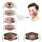 Модная маска для взрослых мужчин и женщин, маска с принтом, забавная уличная маска, моющаяся ткань, маска для косплея