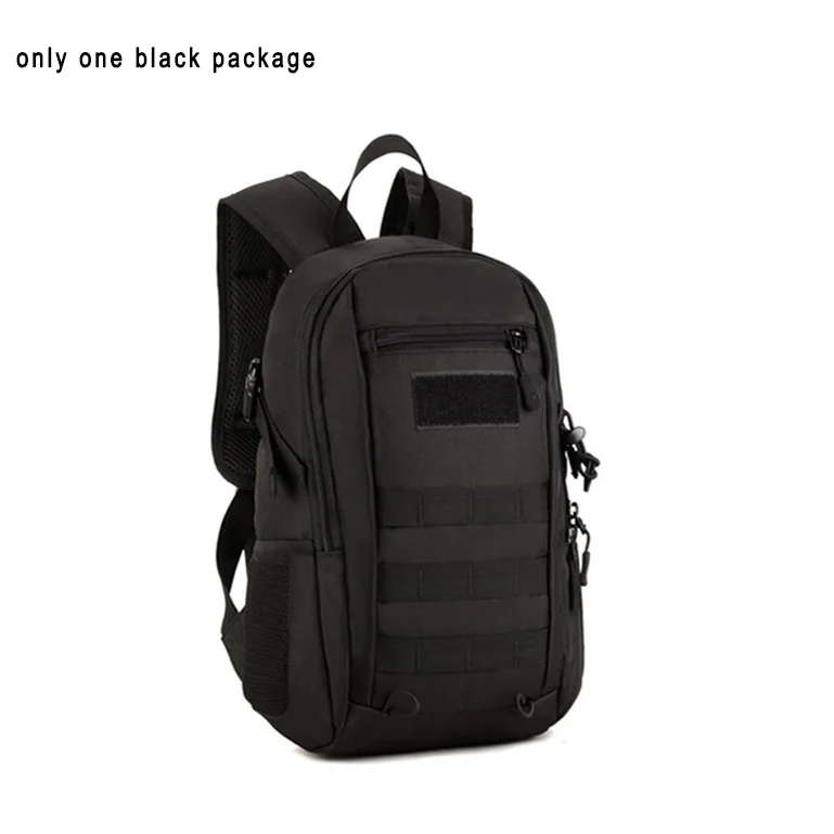 only black backpack 12л военно-тактический рюкзак, Детская Военная Тактическая Сумка, Детская школьная Водонепроницаемая маленькая сумка, альпинистский походный мини-рюкзак - Цвет: only black backpack