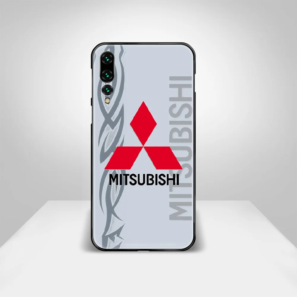 

Mitsubishi Racing car Phone Case Cover Hull For Huawei P8 P9 P10 P20 P30 P40 Lite Pro Plus smart Z 2019 black prime pretty shell