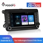 Podofo 2Din GPS автомобильное радио Android 8,1 carplay Wifi для VWVolkswagenGolfPassatSEATSkodaPoloOctavia автомобильный мультимедийный плеер