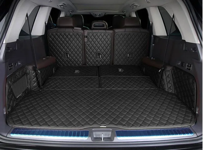 

Коврики для багажника автомобиля Mercedes Benz GLS 400d X167 2020 6 7, водонепроницаемые коврики для груза, коврики для багажника GLS400d 2021, полный комплект