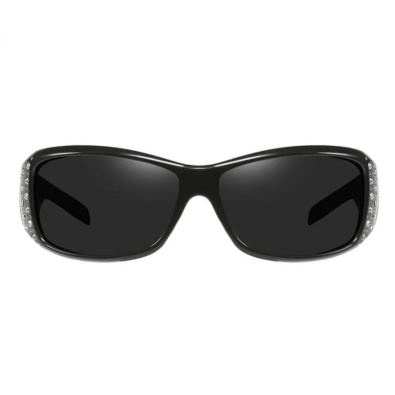 

2021 Plastic Polaroid UV400 Sunglasses Women Luxury Brand Sexy Crystal Trendy Ladies Retro Goggle Polarized Driving Shades