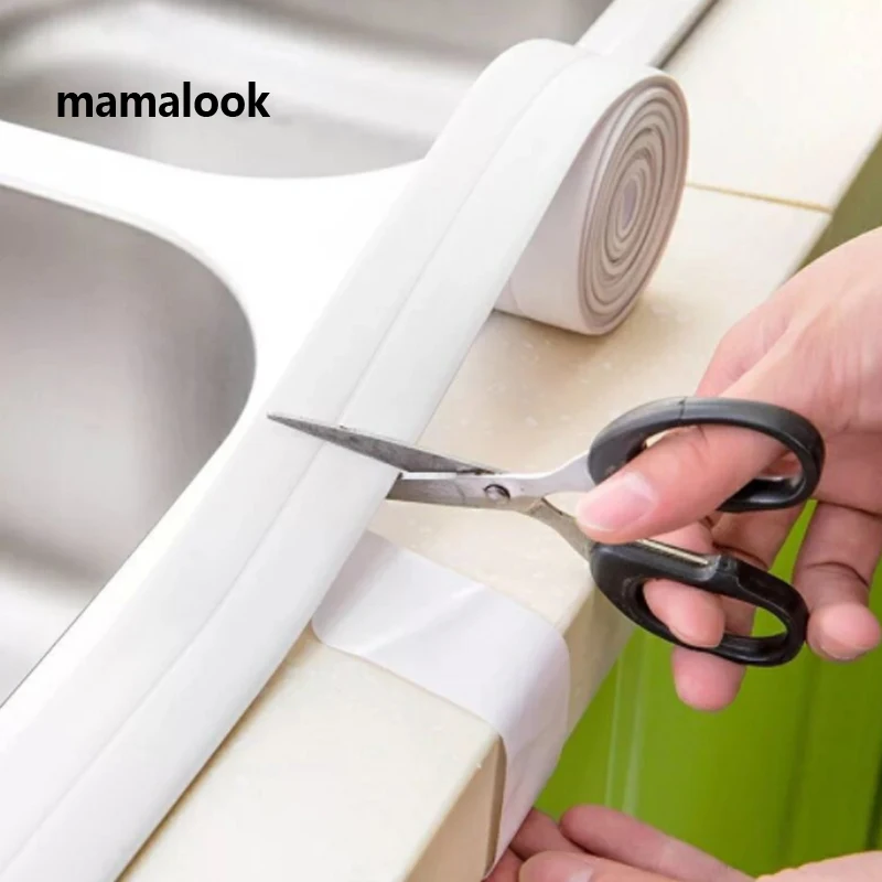 

3.2mx38mm bathroom equipment sink bathtub sealing strip PVC self-adhesive kitchen bathroom waterproof wall sticker
