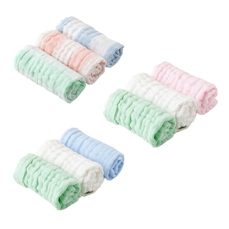 

3 Pcs/Pack Baby Infants Feeding Bibs Absorbent Soft Cotton Burp Saliva Towel Handkerchief Toddler Scarf Washcloth Newborn Bath T