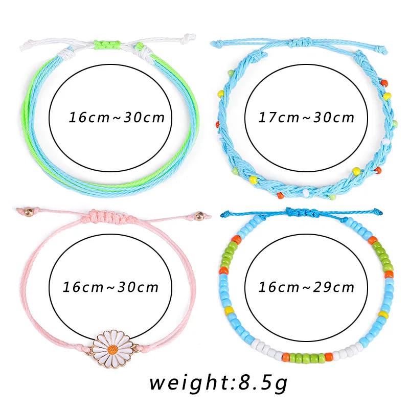 ABL194 синий Цвет Дейзи цветок бусины ручной работы льновеньковые сплетенные