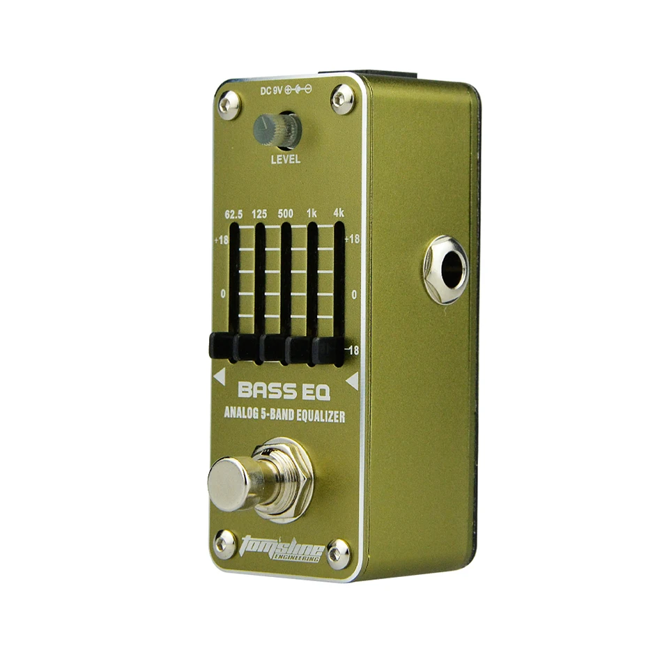 Новый 5-полосный басовый эквалайзер AROMA AEB-3 BASS EQ мини-аналоговый педаль эффектов