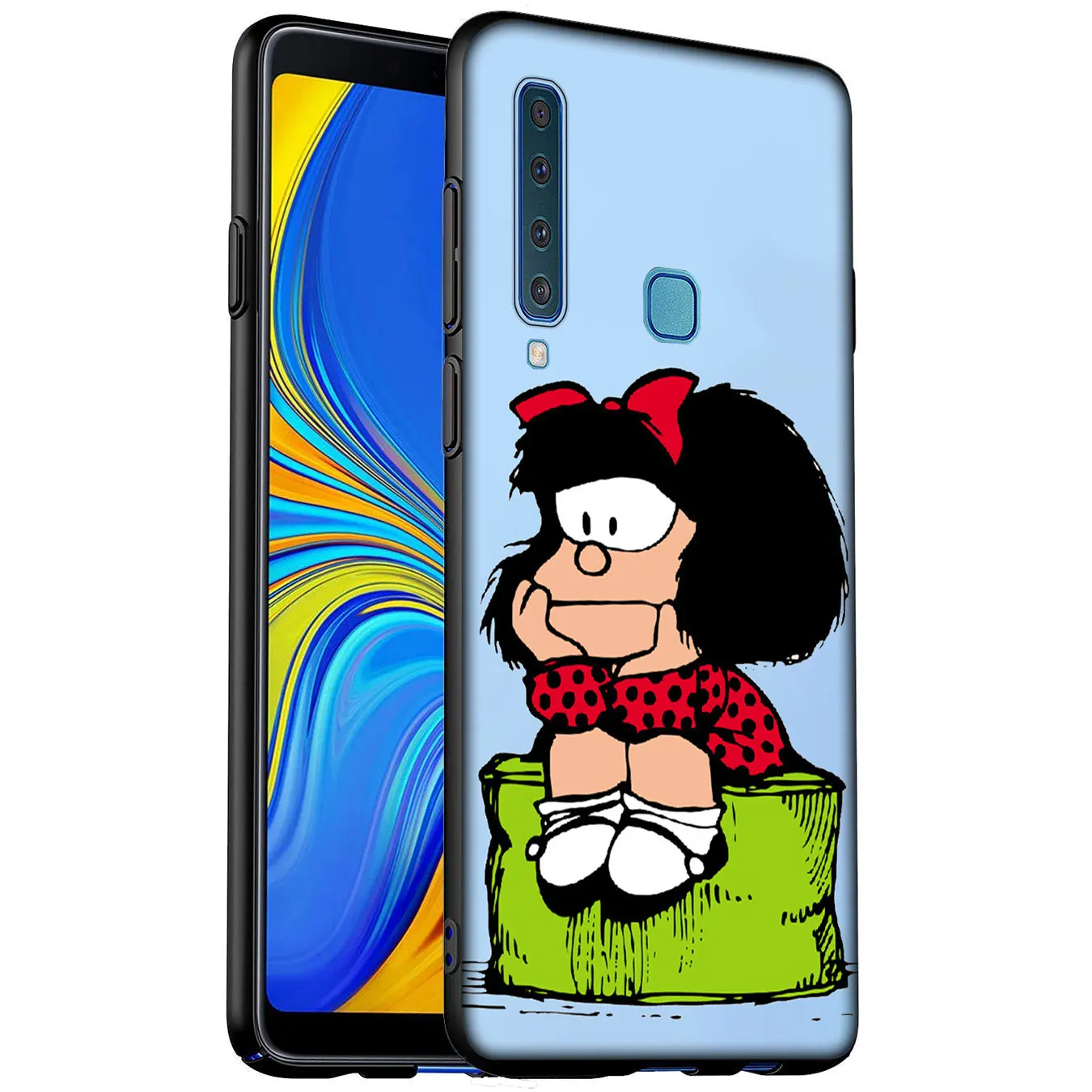 Mafalda милый мягкий силиконовый чехол для телефона Samsung Galaxy A6 A7 A8 A9 2018 A3 A5 2016 2017 Note 9 8 10