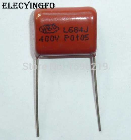 

100pcs CBB capacitor 684 400V 684J 0.68uF 680nF P15 CL21 Metallized Polypropylene Film Capacitor