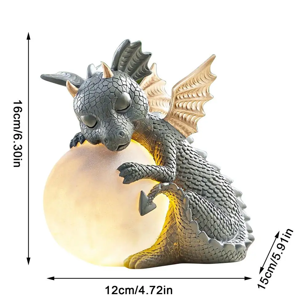 

1X Baby Dragon Garden Sculpture Decoration Adorable Yoga Dragon Resin Statue Home Outdoor Decoration Ornaments Pacific Giftware