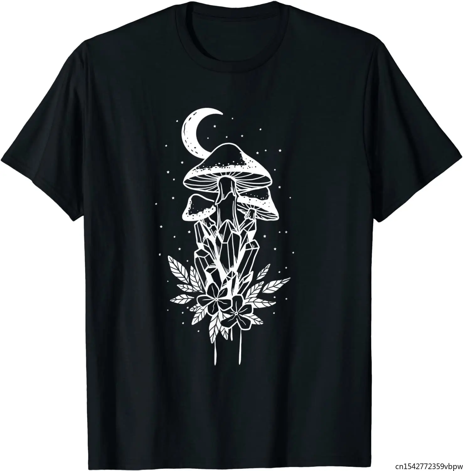 

Vintage Hippie Crystals and Mushrooms Witchy Plant Goth Punk T-Shirt Unisex Tee