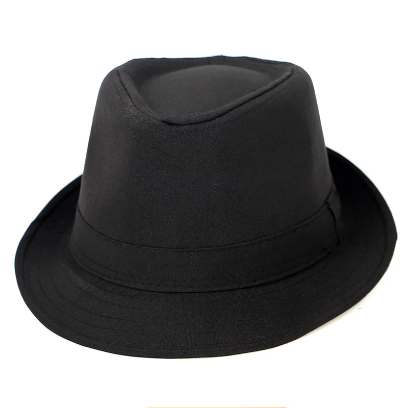 Классическая фетровая шляпа Мужская модная Осенняя черная однотонная