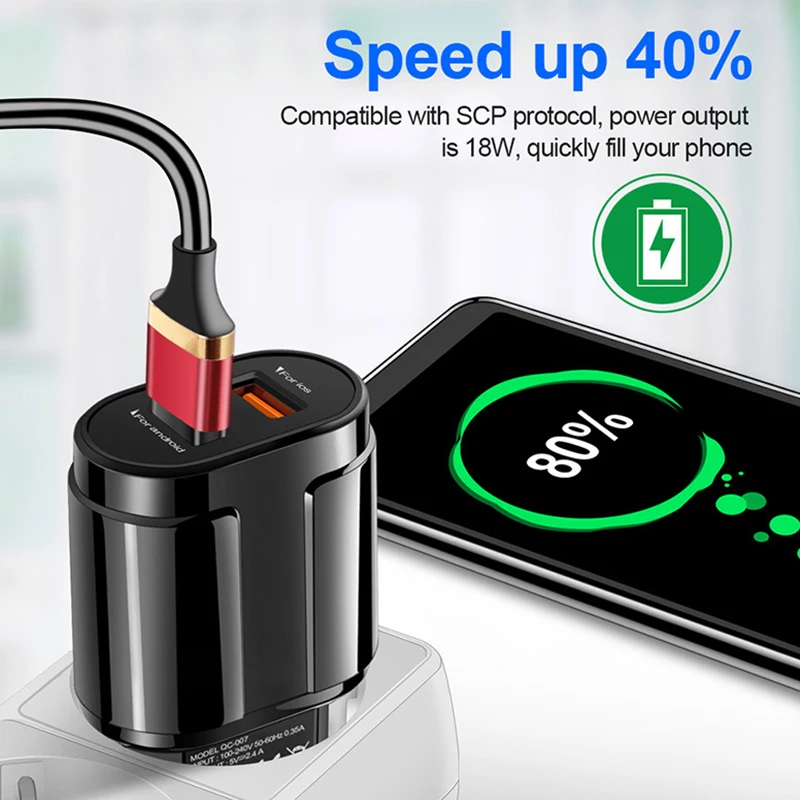 5 в A USB зарядное устройство для iPhone X 8 Plus быстрое настенное зарядное устройство адаптер EU/US для samsung S10 huawei Xiaomi быстрое зарядное устройство для Android