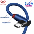 Кабель MUSTTRUE USB C для Samsung S8 S9 Type C кабель для быстрой зарядки для Xiaomi redmi note 7 USB-C кабель для передачи данных 90 градусов кабель type-c