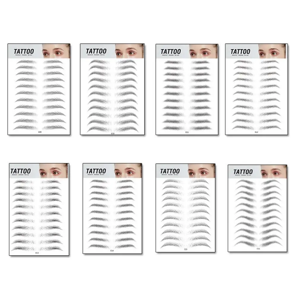 

New Arrival Eyebrows Tattoo Sticker Magic 4D Hair-like False Waterproof Lasting Makeup Water-based Eye Brow Dropshipping