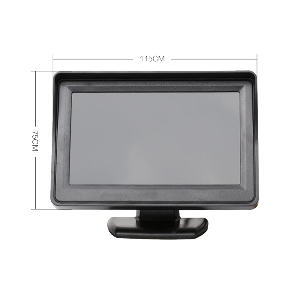 

2020 Hot Display Screen Car Rearview Monitor 4.3in 16:9 with 2 Way Video Input for Rear View Backup Reverse Camera Universal Car