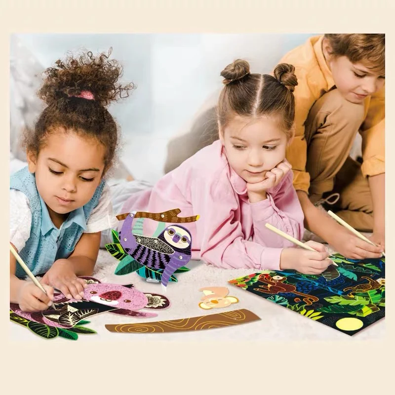 Искусство и ремесла для детей diy игрушки цветной картон креативные Сделай Сам